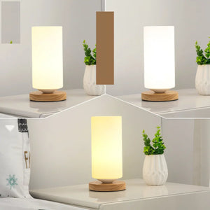 Modern LED Glass Table Lamp – Decorative Lighting for Bedroom & Living Room