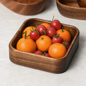 Wooden Plate Square Tray Dessert Salad Plate Halloween Party Fruit Plate Home Kitchen Utensils Japanese Tableware