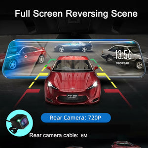 Car DVR Mirror Camera Front Rear Dash Cam Dual Lens Rear View Mirror Auto Dashcam Mirror DVR Black Box Vehicle Recorder Dashcams