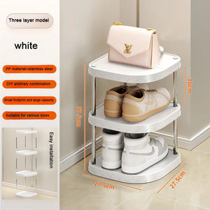 Multi-Layer Plastic Shoe Organizer – Bedroom Storage Cabinet