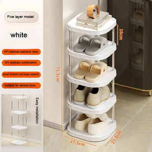 Multi-Layer Plastic Shoe Organizer – Bedroom Storage Cabinet