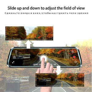 Car DVR Mirror Camera Front Rear Dash Cam Dual Lens Rear View Mirror Auto Dashcam Mirror DVR Black Box Vehicle Recorder Dashcams