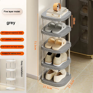 Multi-Layer Plastic Shoe Organizer – Bedroom Storage Cabinet