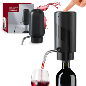 Rechargeable Automatic Wine Aerator & Dispenser – One-Touch Decanter Set