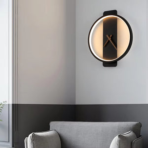 Modern LED Wall Clock Lamp for Indoor Decor Lighting